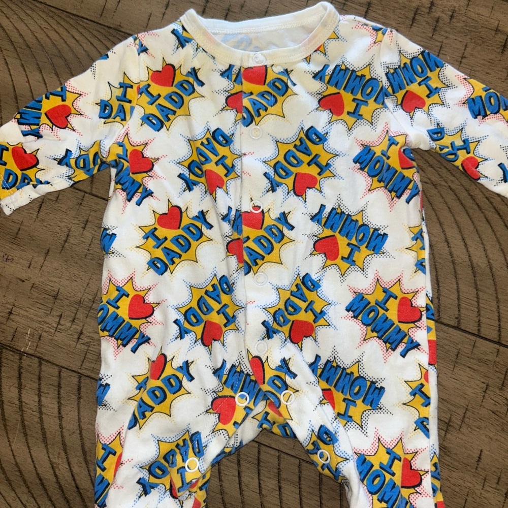 Colorful Comic Print Kids One Piece